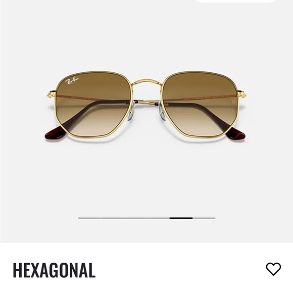 Ray-Ban Hexagonal Gold Sunglasses - Picture 4 of 8